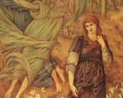 未婚妻去黎巴嫩的高塔(黎巴嫩的新娘) - 爱德华·科莱·伯恩·琼斯